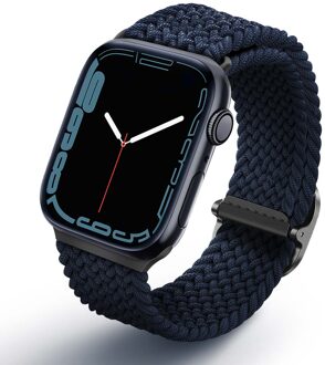 Uniq Aspen Braided bandje voor de Apple Watch Series 1 t/m 11 / SE / Ultra (44/45/46/49 mm) - Oxford Blue Blauw - 49 mm