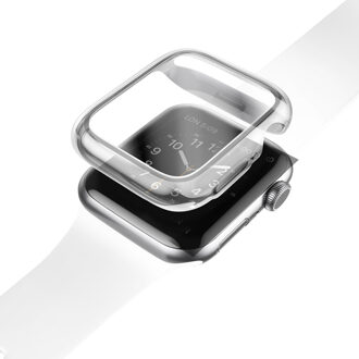 Uniq Garde Hybrid Apple Watch Case met screenprotector voor de Apple Watch 4-6 / SE - 40 mm - Dove (Clear) Transparant