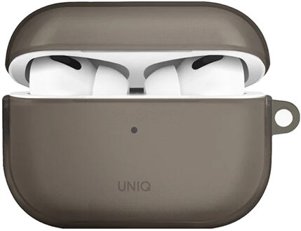 Uniq Glase Case voor de Apple AirPods Pro 2 - Glossy Smoke Zwart - One size