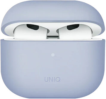 Uniq Lino Hybrid Liquid Silicone Case voor de Apple AirPods 3 (2021) - Arctic Blue Lichtblauw - One size