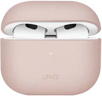 Uniq Lino Hybrid Liquid Silicone Case voor de Apple AirPods 3 (2021) - Blush Pink Roze - One size