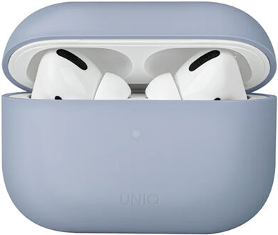 Uniq Lino Hybrid Liquid Silicone Case voor de Apple AirPods Pro 2 - Arctic Blue Lichtblauw - One size