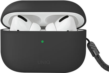 Uniq Lino Hybrid Liquid Silicone Case voor de Apple AirPods Pro 2 - Ash Grey Grijs - One size