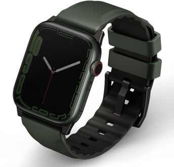 Uniq Linus AiroSoft™ Siliconen bandje voor de Apple Watch | 44/45/46/49 mm - Moss Green Groen - 49 mm