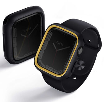 Uniq Moduo Apple Watch Case met uitwisselbare Bezel voor de Apple Watch 4-9 / SE - 40/41 mm - Midnight (Black/Mustard) Meerkleurig - 41 mm