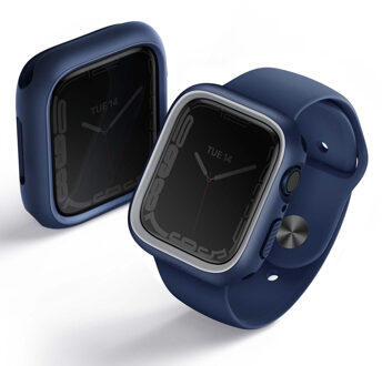 Uniq Moduo Case met bezel voor de Apple Watch - 44 / 45 mm - Marine (Blue/Grey) Meerkleurig
