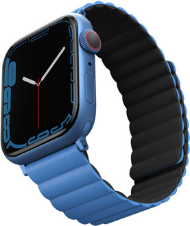 Uniq Revix dubbelzijdig bandje voor de Apple Watch Series 1 t/m 11 / SE / Ultra (44/45/46/49 mm) - Caspian (Blue/Black) Meerkleurig - 49 mm