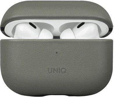 Uniq Terra Echt Lederen Case voor de Apple AirPods Pro 2 - Lichen Green Groen - One size