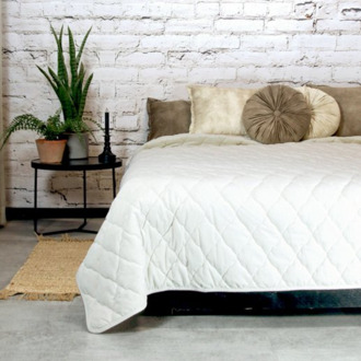 Unique Living Bedsprei Jenny - Wit - 170x220cm Van Unique Living Microvezel - Dekbed-Discounter.nl