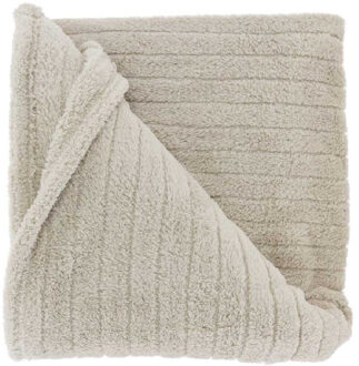 Unique Living Deken/plaid Jax - lichtgrijs - polyester - 150 x 200 cm