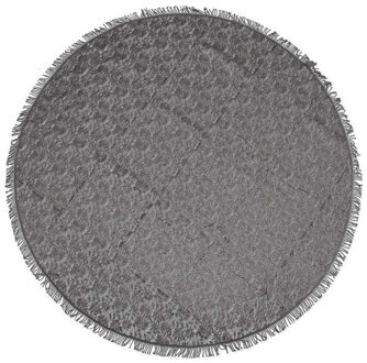 Unique Living Donkergrijze buiten tafelkleden/tafellakens 160 cm rond - Tafellakens Grijs