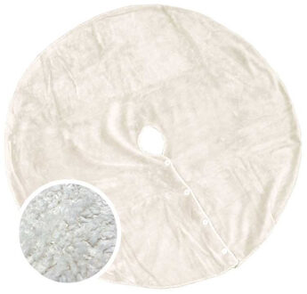 Unique Living kerstboomrok - ivoor wit - D110 cm - polyester Ivoorwit