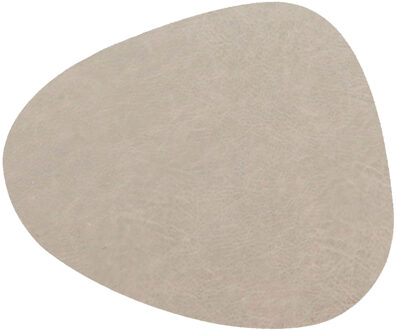 Unique Living placemats Floris lederlook - 1x - 39 x 30 cm - beige - PU leather - tafel