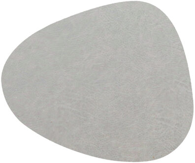 Unique Living placemats Floris lederlook - 1x - 39 x 30 cm - lichtgrijs - PU leather - tafel