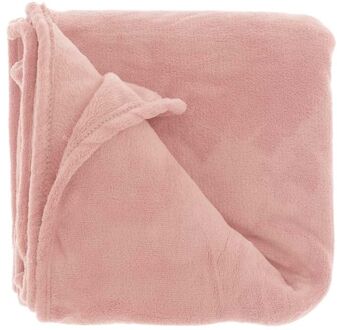 Unique Living Plaid Bailey ECO 130x180cm Old Pink Roze