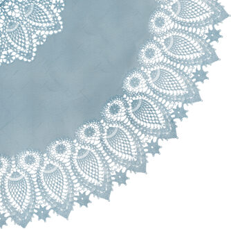 Unique Living tafelkleed/tafellaken - buiten/binnen - blauw - Dia 152 cm - rond