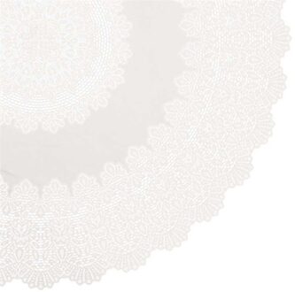 Unique Living tafelkleed/tafellaken - buiten/binnen - ivoor wit - Dia 152 cm - rond Ivoorwit