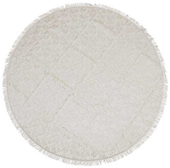 Unique Living Tafelkleed/tafellaken - Rond - lichtgrijs - Dia 160 cm - Buiten en binnen geschikt