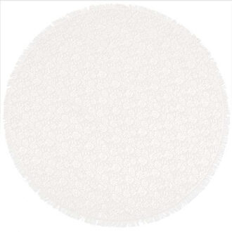 Unique Living Tafelkleed/tafellaken - Rond - wit - Dia 160 cm - Buiten en binnen geschikt