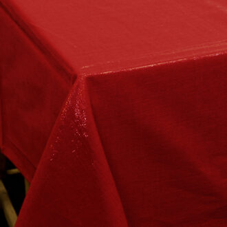 Unique Living Textile glamour Tafelkleed - 150 x 300 cm - rood - Eettafel tafellakens - polyester