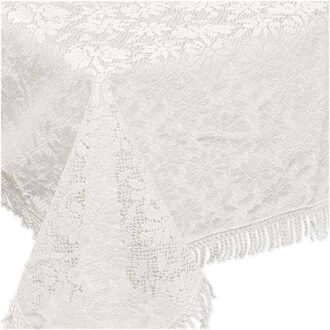 Unique Living Witte buiten tafelkleden/tafellakens 150 x 220 cm rechthoekig - Tafellakens