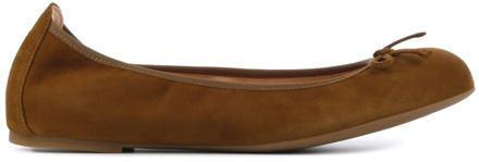 Unisa Acor suède ballerina's cognac Bruin - 38