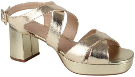 Unisa Nolav mec platino dames sandalen gekleed Zilver - 38