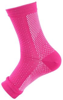 Unisex 1 Paar Compressie Warm Open Teen Nylon Strakke Casual Sokken Herstel Sokken Beschermen Artritis Hak Sokken Rood