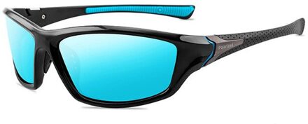 Unisex 100% UV400 Gepolariseerde Rijden Zonnebril Voor Mannen Gepolariseerde Stijlvolle Zonnebril Mannelijke Goggle Eyewears Zonnebril blauw