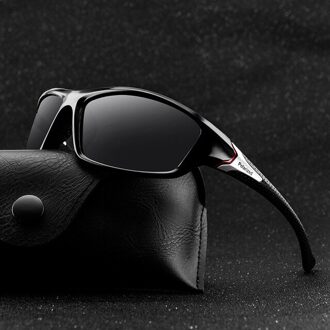 Unisex 100% UV400 Gepolariseerde Rijden Zonnebril Voor Mannen Gepolariseerde Stijlvolle Zonnebril Mannelijke Goggle Eyewears Zonnebril grijs