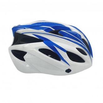 Unisex 18 Gat Ultralichte Veiligheid Ademend Verstelbare Fiets Fietshelm Intergrally-Gegoten Outdoor Sport Helm Cap wit blauw