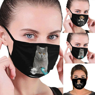 Unisex Adult Animal Printed Face Mask Reusable Mouth Caps Washable Breathable Mouth Cover Outdoor Sport Cycling Mouth Mask