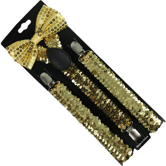 Unisex Adult Jarretel Strikje Set Pailletten Effen Kleur Verstelbare Garter Belt Outfit Feestartikelen 1 (1)