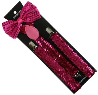 Unisex Adult Jarretel Strikje Set Pailletten Effen Kleur Verstelbare Garter Belt Outfit Feestartikelen 1 (7)