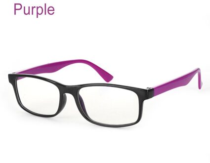 Unisex Anti Blauw Stralen Bril Platte Spiegel Lezen Gaming Brillen Stralingsbescherming Mode Anti-Uv UV400 Computer Bril paars