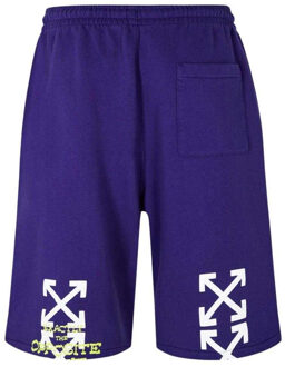 Unisex Arrow Logo Sweat Shorts voor volwassenen (Paars) - M