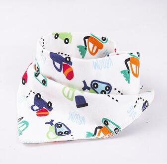 Unisex Baby Producten Katoenen Slabbers Speeksel Handdoek Zes Lagen Geplooide Gewassen Effen Kleur Bib Driehoek Zuigeling Burp Doeken car bib