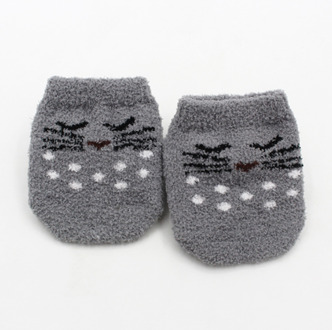 Unisex Baby Sokken Lente Herfst Badstof Sokken Warme Peuter Jongen/Meisjes Vloer Sokken Baby Kleding Accessoires 0-12M grijs