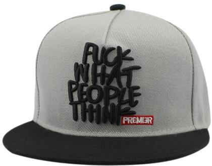 Unisex Blank Plain Snapback Unisex Hip-Hop Verstelbare Jongen Baseball Cap grijs