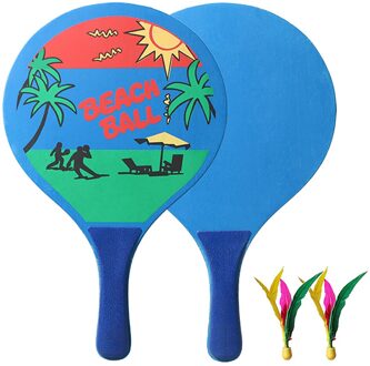 Unisex Board Badminton Racket Strand Racket Natuurlijke Zeven Lagen Van Hoogwaardige Populier Hout Tafeltennis racket color1