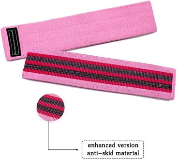 Unisex Booty Band Hip Circle Loop Resistance Band Workout Oefening Voor Benen Dij Glute Butt Squat Bands Antislip roze