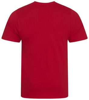 Unisex cascades organic t-shirt voor volwassenen Rood - L