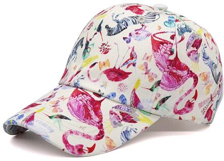 Unisex Casual Flamingo Zebra Baseball Cap Verstelbare Snapback Hoeden Voor Vrouwen Mannen Hiphop Trucker Cap Streetwear Vader Hoed Beige