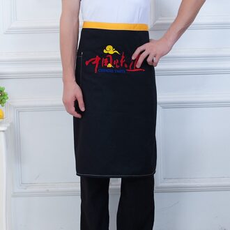 Unisex Chinese Stijl Borduurwerk Restaurant Keuken Food Service Stiksels Kleur Keuken Chef Thuis Koken Werkkleding Half Schorten 7