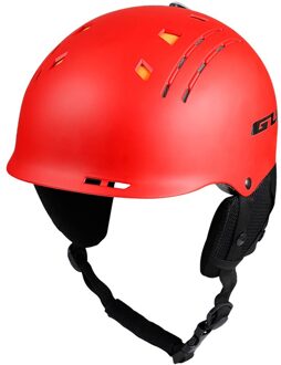 Unisex Classic Ski Helm met Veiligheid GUB Integraal gegoten Sneeuw Snowboard Helm voor Winter Sport Skiën Mannen Vrouwen Rood