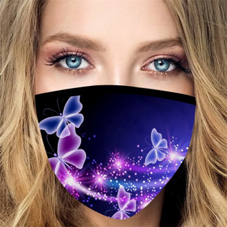 Unisex Face Mouth Cover Butterfly Print Mask Face Washable Reusable Mask For Cycling Climbing Halloween Cosplay Mask