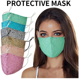 Unisex Fashion Shining Rhinestone Decoration Elastic Mask Jewellery Dance Party Cosplay Night Club Crystal Masks Face Jewelry