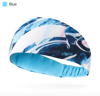 Unisex Fietsen Yoga Sport Zweet Hoofdband Elastische Zweetband Voor Mannen En Vrouwen Haarbanden Hoofd Zweet Bands Gym Sport Apparatuur blauw