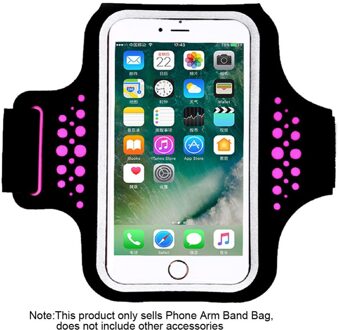 Unisex Fitness Sport Waterdicht Arm Band Telefoon Cover Case Houder Gym Fitness Telefoon Armband Tas 5.5 Inch Paars