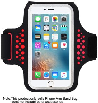 Unisex Fitness Sport Waterdicht Arm Band Telefoon Cover Case Houder Gym Fitness Telefoon Armband Tas 5.5 Inch Rood